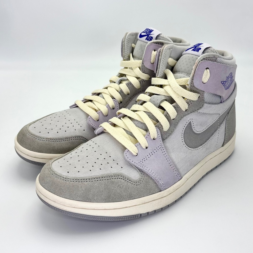 Nike Air Jordan 1 Zoom CMFT 2 Women's 8.5 Light Smoke Grey Barely Grape